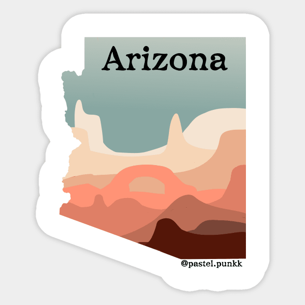 Arizona Sticker by Pastel.Punkk